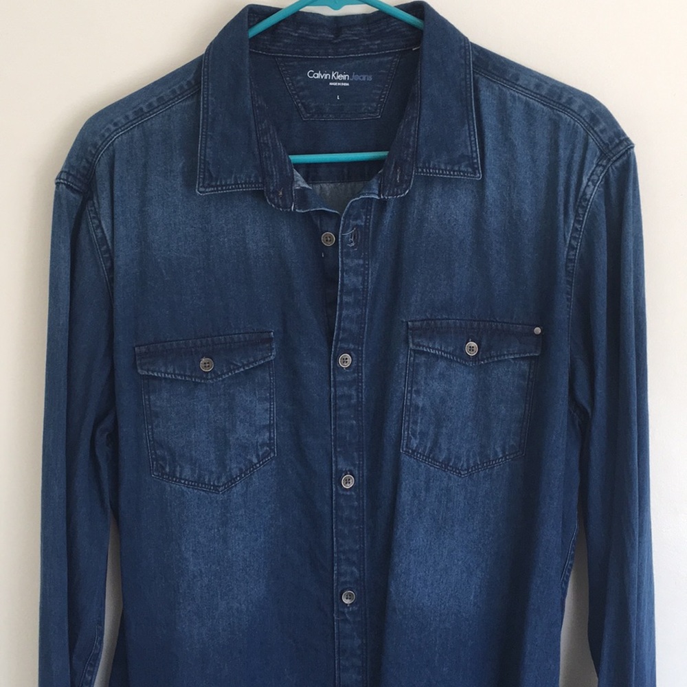 Calvin Klein Jeans Denim Shirt - Large